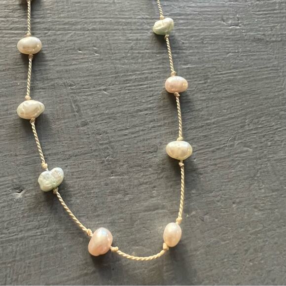 String of Pearls 925 Sterling Silver Clasp Necklace - Picture 2 of 9